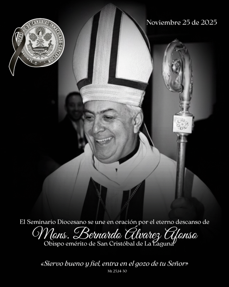 El Seminario Diocesano de Canarias se une en oración por el eterno descanso de Mons. Bernardo Álvarez, obispo emérito de la diócesis Nivariense.