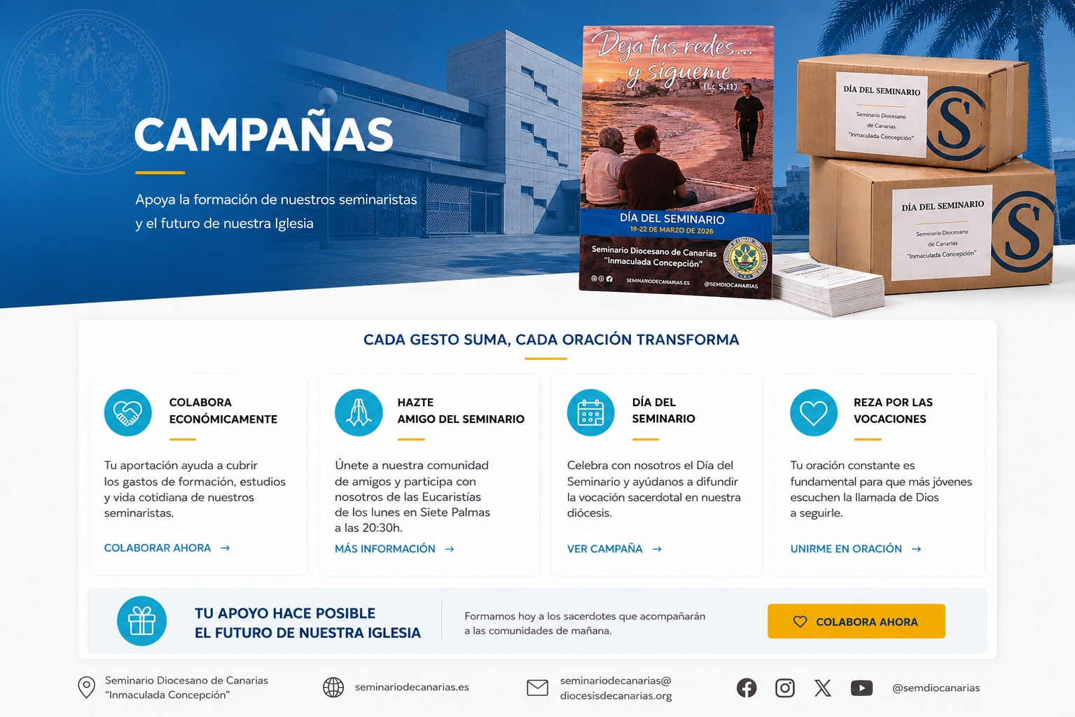 Campaña por el Día del Seminario del Seminario Diocesano de Canarias