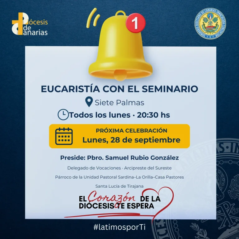 Comunicado Misas del Seminario Siete Palmas - 28 de septiembre de 2026