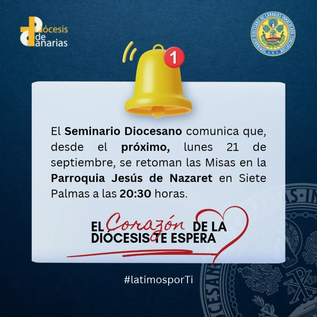 Se Retoma las Misas del Seminario en la Parroquia Jesús de Nazaret de Siete Palmas - 21 de septiembre